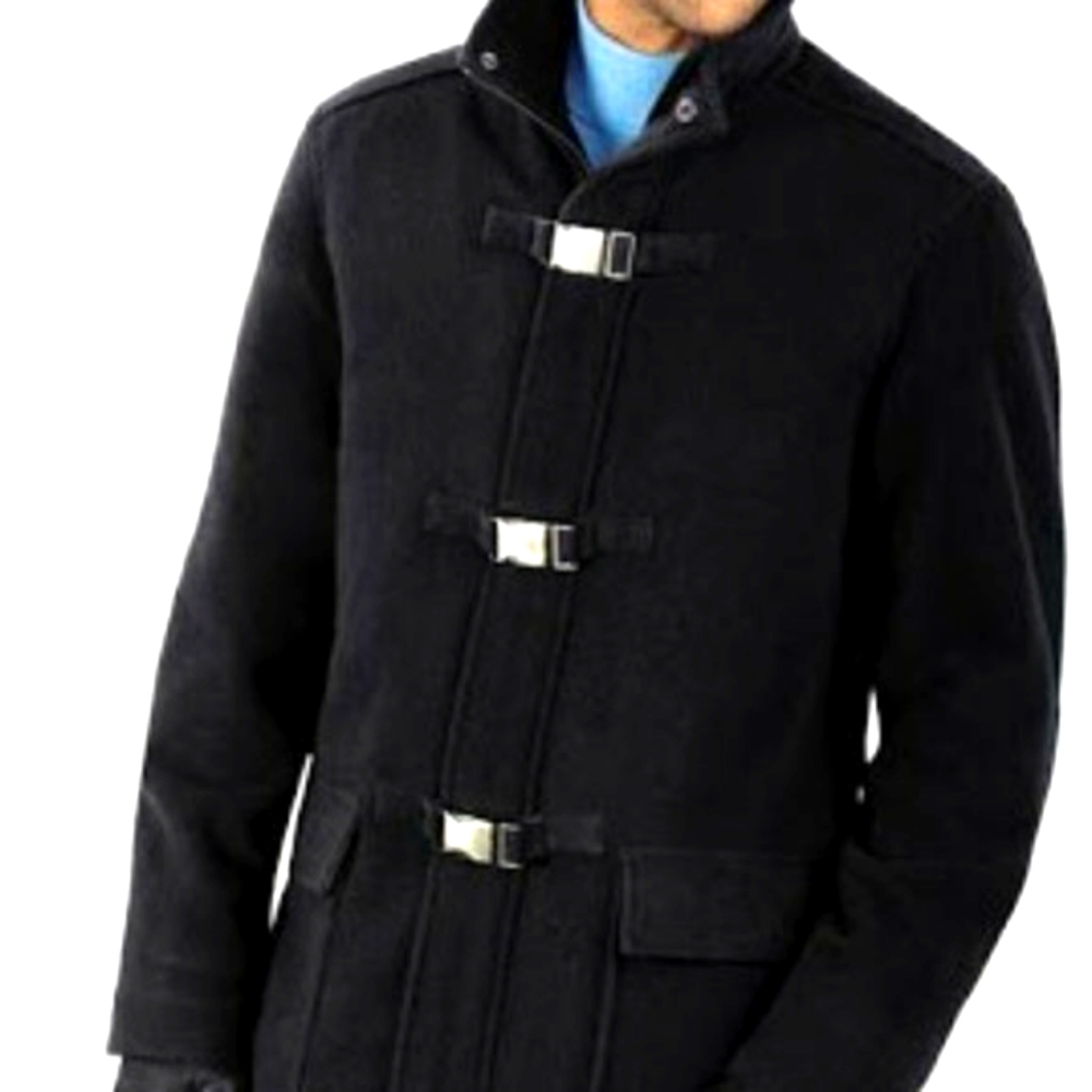 Cashmere Blend ~Alfani Men's Winter Coat - Black - NWT Size L